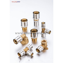 Latão Press Pex Fittings Sem Banhado